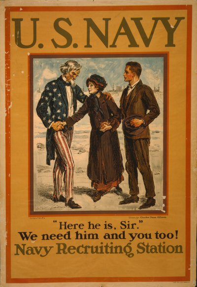 U.S. Navy "Here he is, sir" We need him and you too! by Charles Dana Gibson