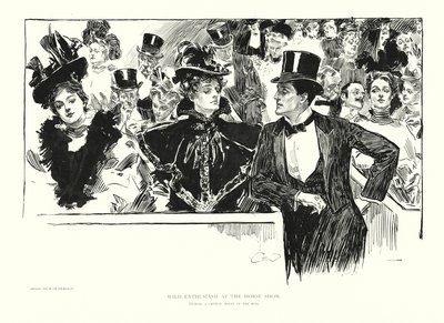 Wild Enthusiasm at the Horse Show by Charles Dana Gibson