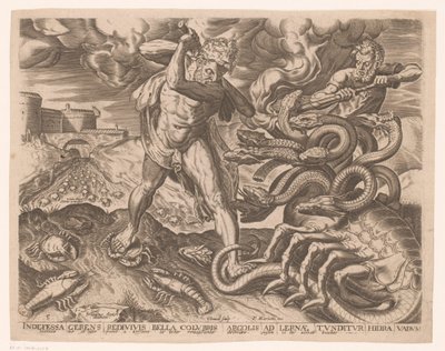 Hercules Defeats the Hydra of Lerna (Works of Hercules after Frans Floris) by Charles David