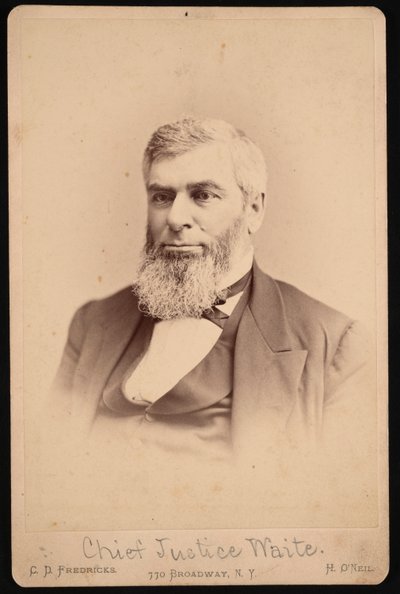 Portrait of Morrison Remick Mott Waite by Charles De Forest Fredricks
