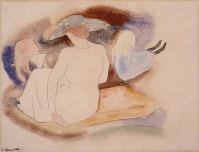 Woman with Hat and 2 Figures by Charles Demuth