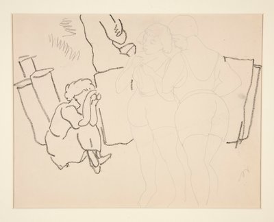 Four Figures on Beach, Probably in Provincetown by Charles Demuth