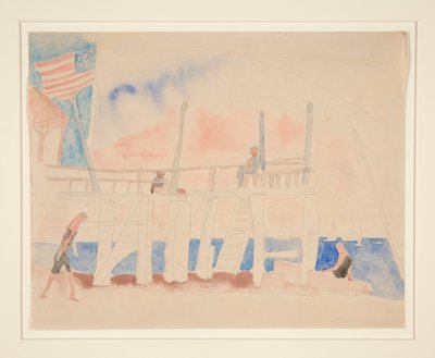 Pier with Four Figures by Charles Demuth