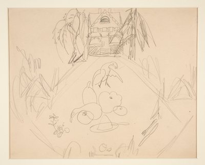Untitled [Doves, Fruits, Vegetables, House, Written Notes] by Charles Demuth