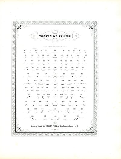 Calligraphic Pen Flourishes - Second Series by Charles Derriey