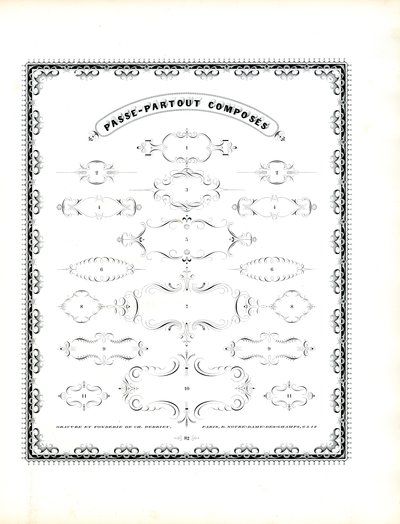 Decorative Cartouche Series by Charles Derriey
