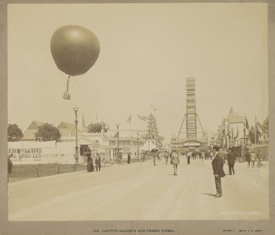 Captive Balloon and Ferris Wheel, World Columbian Exposition, Chicago by Charles Dudley Arnold