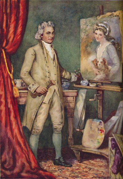 George Romney - At Work On A Picture Of His Favourite Model by Charles Dudley Tennant