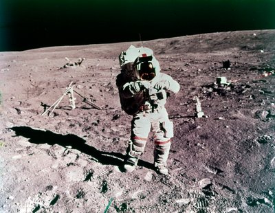 Astronaut John Young on the Lunar Surface, Apollo 16 Mission, April 1972 by Charles Duke