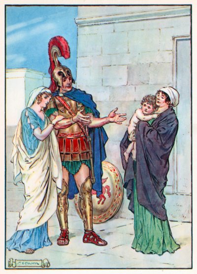 Held out his arms to his Darling Boy by Charles Edmund (after) Brock