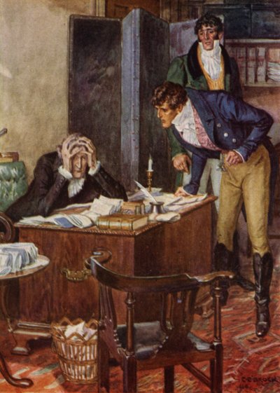 Illustration for The Amateur Gentleman by Jeffery Farnol by Charles Edmund (after) Brock