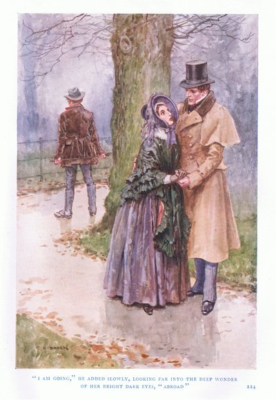 I am Going, He Said Slowly, Looking Far into the Deep Wonder of Her Bright Dark Eyes, Abroad. by Charles Edmund Brock