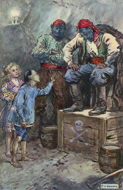 Illustration for Queen of the Pirate Isle by Charles Edmund Brock