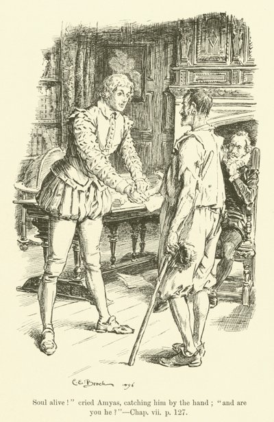 Illustration for Westward Ho! by Charles Kingsley by Charles Edmund Brock