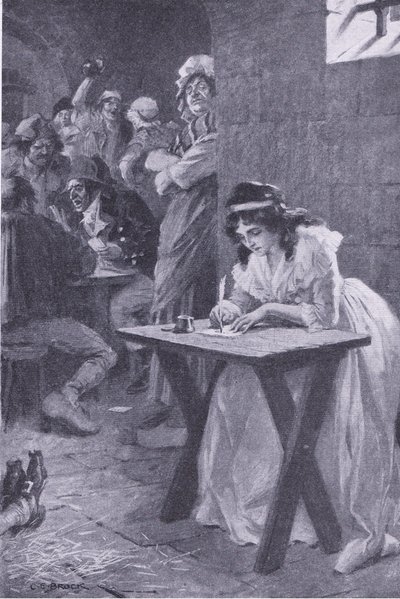 Madame Roland writes to her daughter, from My Magazine, 1922 by Charles Edmund Brock