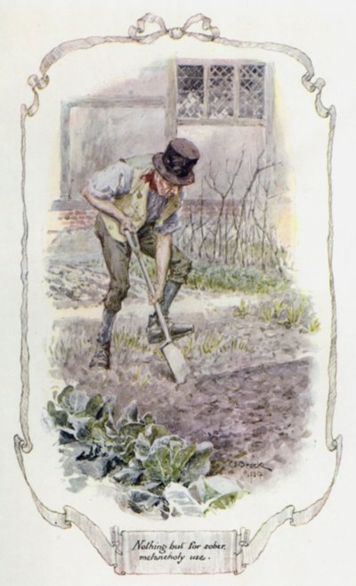 Nothing but for sober melancholy use (colour litho) by Charles Edmund Brock