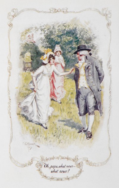 "Oh papa, what news - what news?", illustration to 