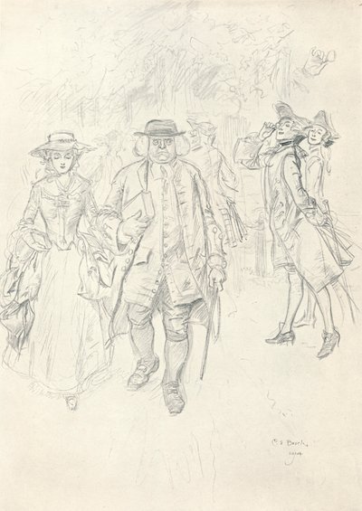 Running The Gauntlet - Stage II, c1920 by Charles Edmund Brock