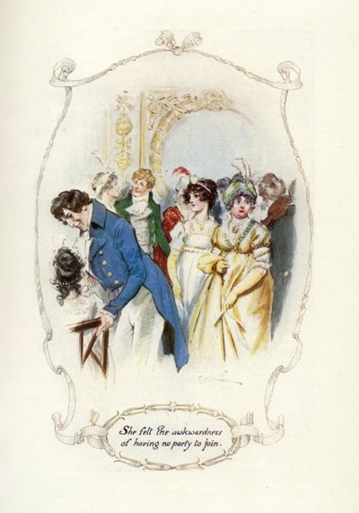 She Felt the Awkwardness of Having No Party to Join by Charles Edmund Brock