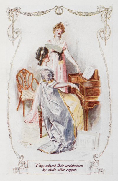 They solaced their wretchedness by duets after supper, illustration to 