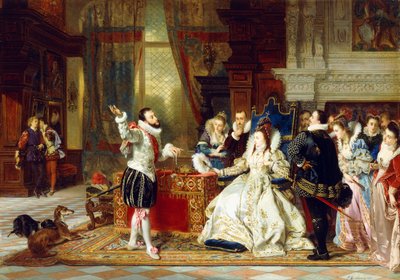 Sir Walter Raleigh and Queen Elizabeth by Charles Edouard Boutibonne