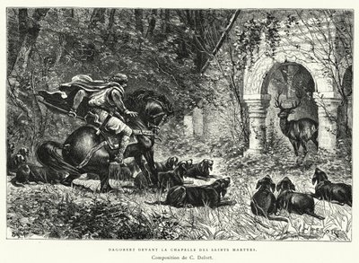 Dagobert in Front of the Chapel of the Holy Martyrs by Charles Edouard Delort