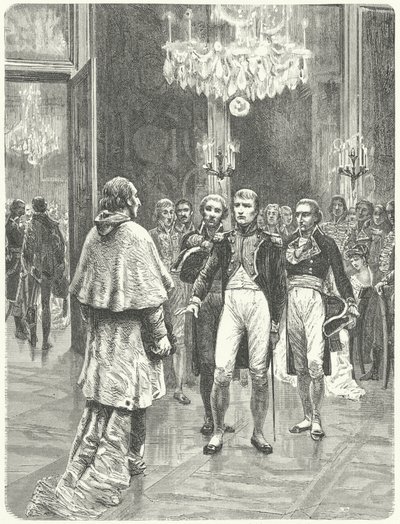 Napoleon Receiving Cardinal Ercole Consalvi at the Tuileries Palace, Paris by Charles Edouard Delort