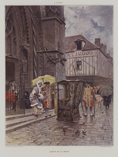 Leaving Church After Mass by Charles Edouard Delort