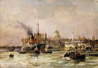 Shipping on the Thames Below St. Paul