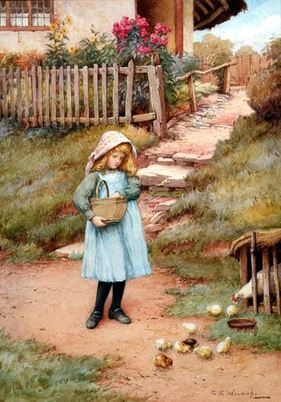 Feeding the Chicks by Charles Edward Wilson