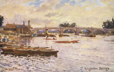 River Thames: Kingston Bridge by Charles Edwin Flower