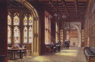 The Aye Division Lobby, House of Commons by Charles Edwin Flower