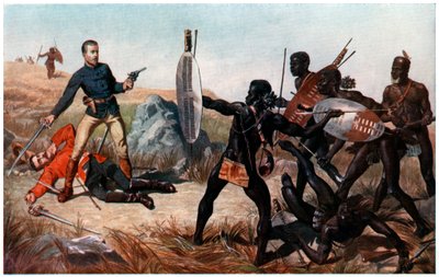 Incident at the Battle of Isandlwana, Anglo-Zulu War, 22 January 1879 by Charles Edwin Fripp