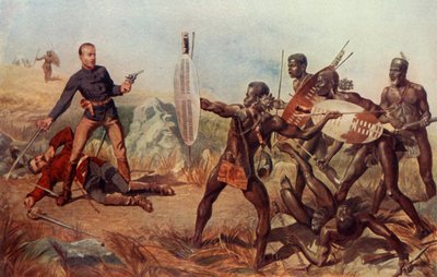 Lieutenants Melvill and Coghill 24th Regiment Dying to Save the Queen