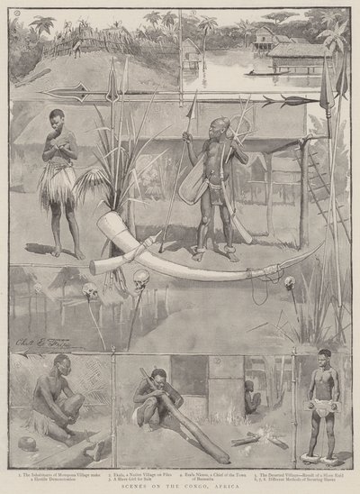 Scenes on the Congo, Africa by Charles Edwin Fripp