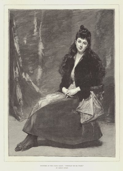 Pictures at the Paris Salon, Portrait de Ma Fille by Charles Emile Auguste Carolus Duran