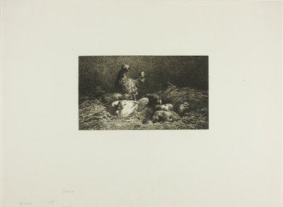 Chickens in Their Roost by Charles Emile Jacque