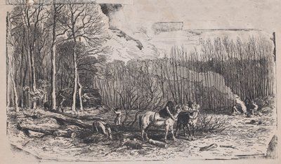 February from Album of Rustic Subjects by Charles Emile Jacque