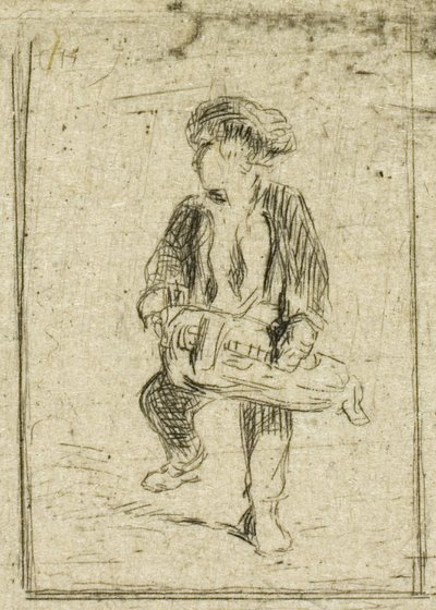 Hurdy-Gurdy Player by Charles Emile Jacque