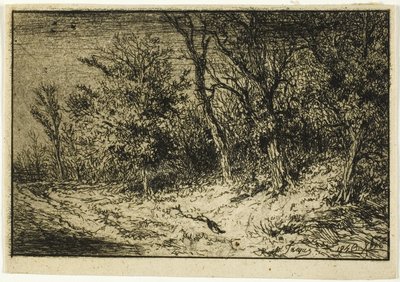 Road at the Edge of a Wood by Charles Emile Jacque