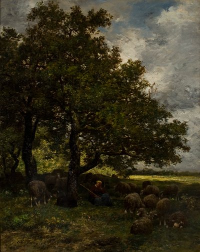 Rural Landscape by Charles Emile Jacque
