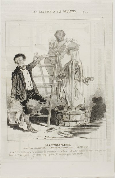 The Hydropaths: Second Treatment (plate 2) by Charles Emile Jacque
