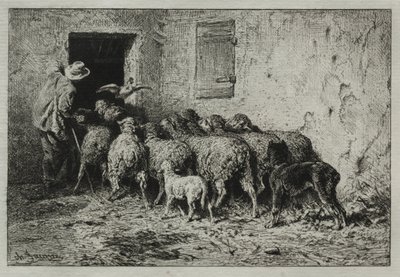 The Return by Charles Emile Jacque