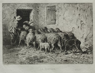The Return by Charles Emile Jacque