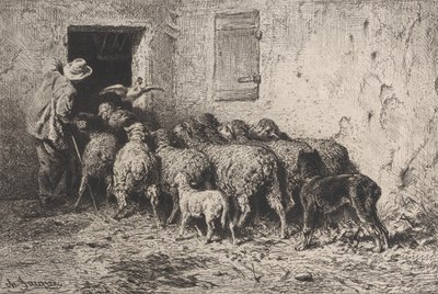 The Return, 1864 by Charles Emile Jacque