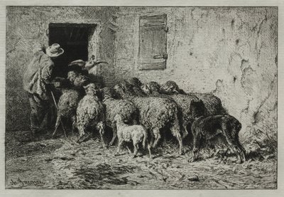 The Return by Charles Emile Jacque