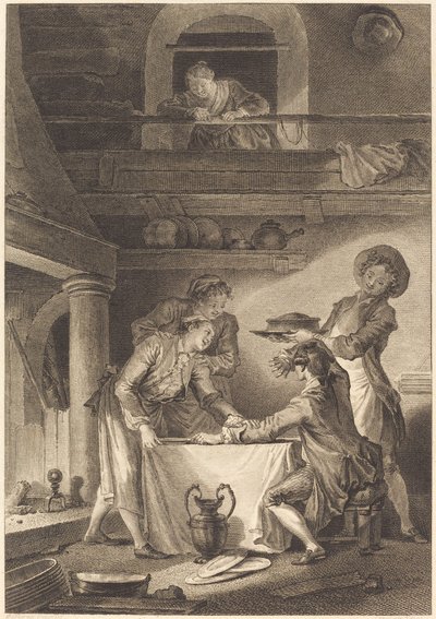 The Eel Pie by Charles Emmanuel Patas after Jean Honoré Fragonard