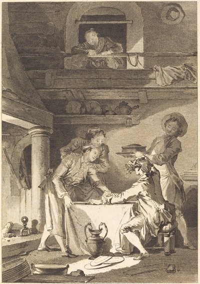 The Eel Pie by Charles Emmanuel Patas after Jean Honoré Fragonard