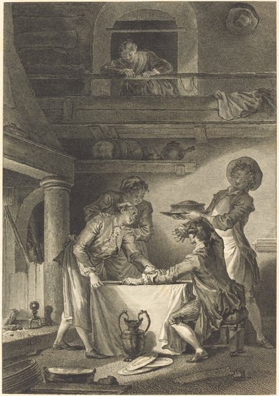 The Eel Pie by Charles Emmanuel Patas after Jean Honoré Fragonard