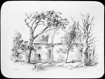 Astronomical Glass Plate of Diagram of The Royal Observatory at Cape of Good Hope by Charles Ernest Peers